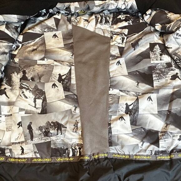 Obermeyer Yellow & Gray Plaid Men's Ski/Snowboard Teton Jacket Size M - Picture 8 of 10